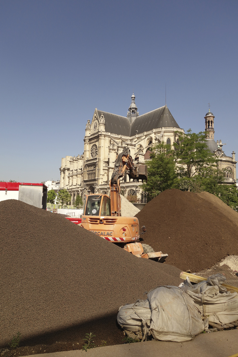 Travaux aux Forum des Halles en Août 2016