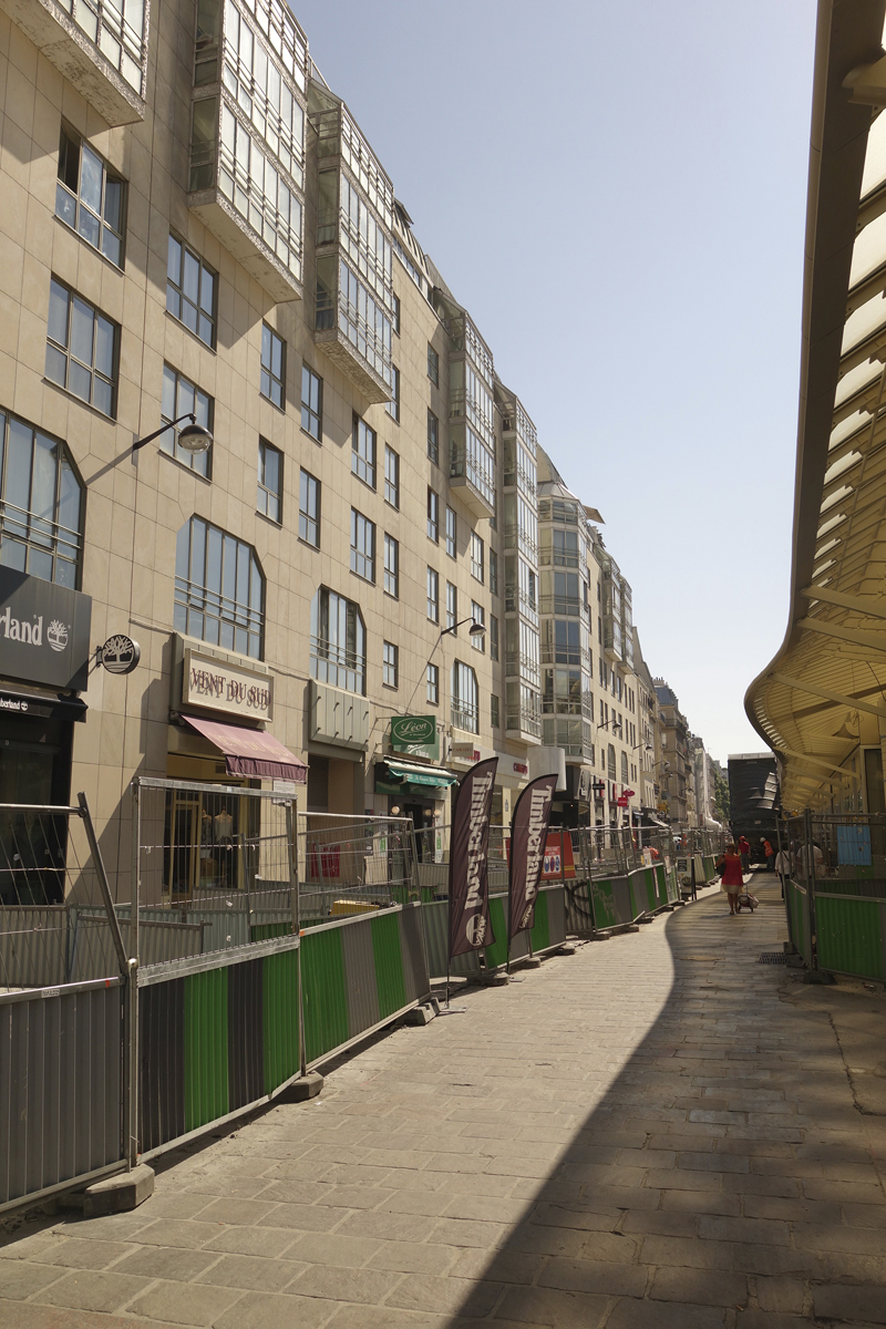 Travaux aux Forum des Halles en Août 2016