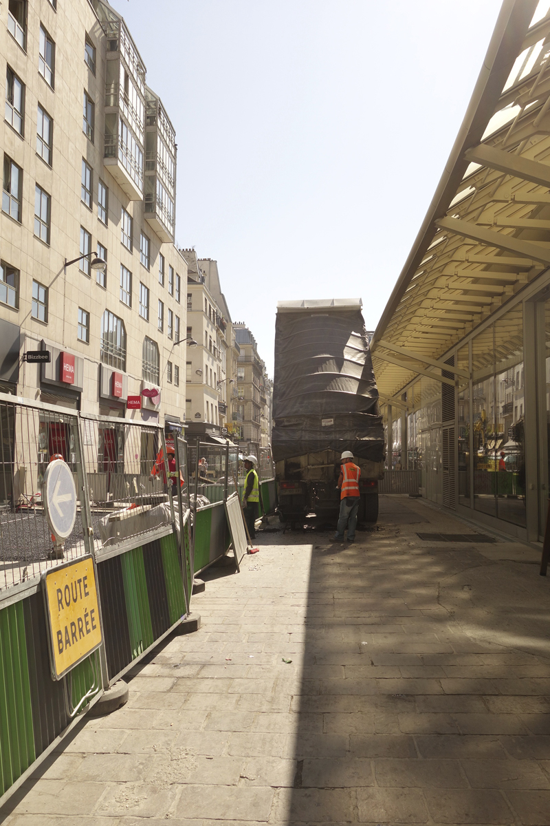 Travaux aux Forum des Halles en Août 2016