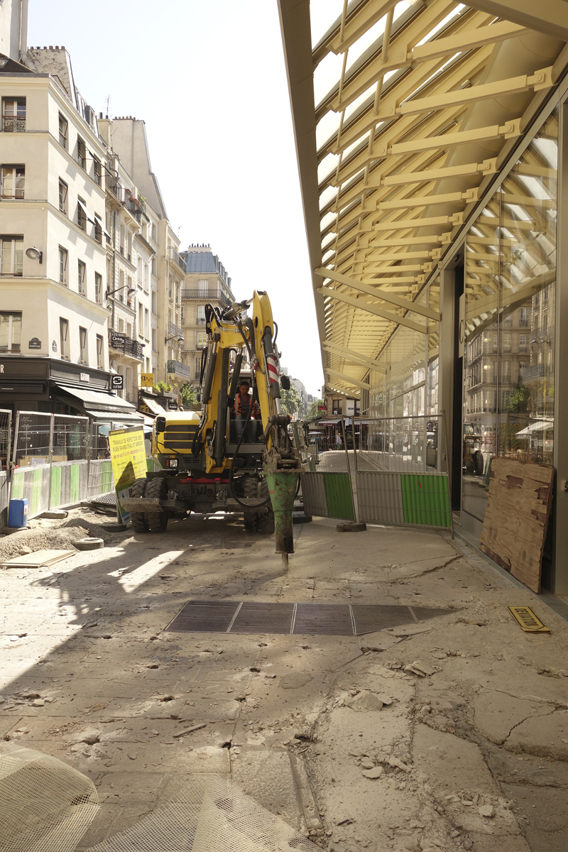 Travaux aux Forum des Halles en Août 2016