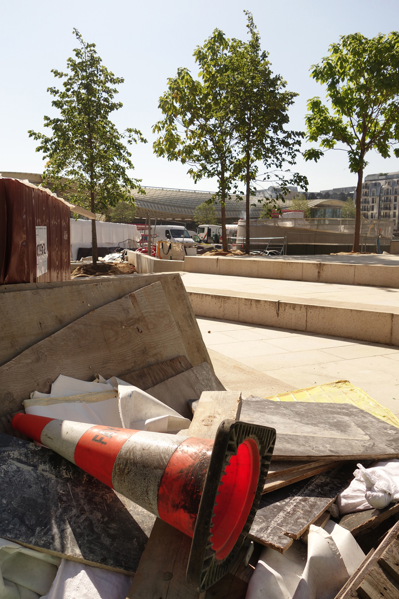 Travaux aux Forum des Halles en Août 2016