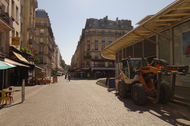 Travaux aux Forum des Halles en Août 2016