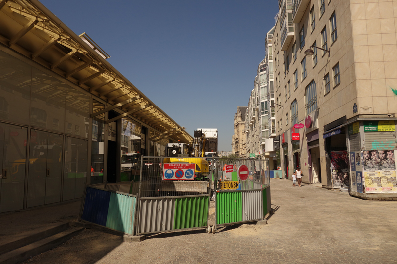 Travaux aux Forum des Halles en Août 2016