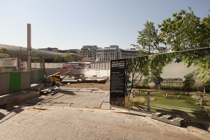 Travaux aux Forum des Halles en Août 2016