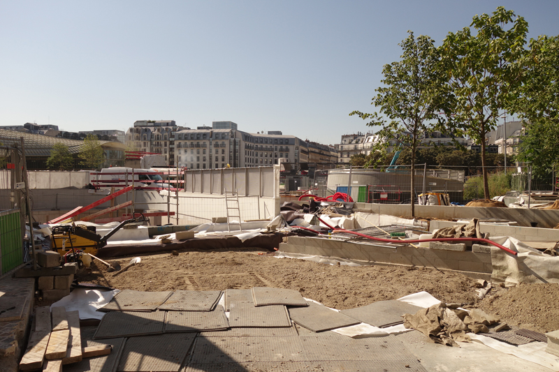 Travaux aux Forum des Halles en Août 2016