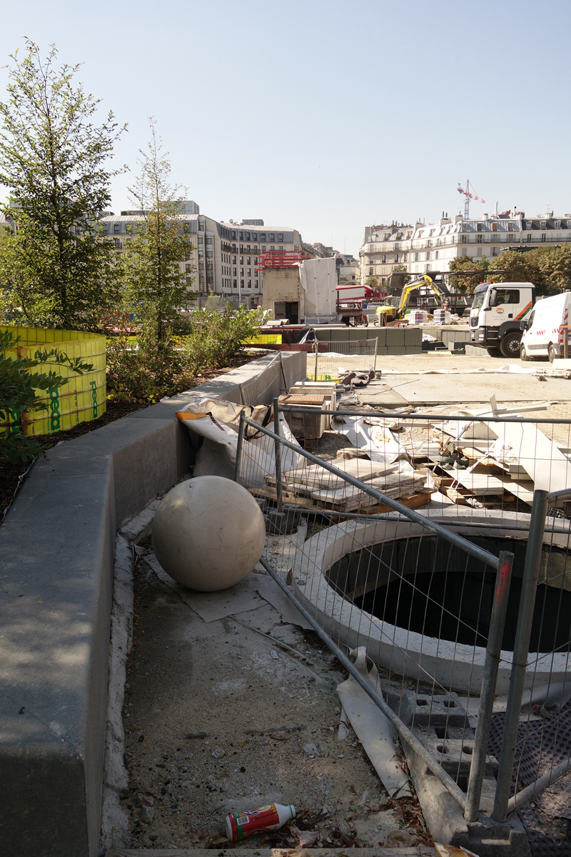 Travaux aux Forum des Halles en Août 2016