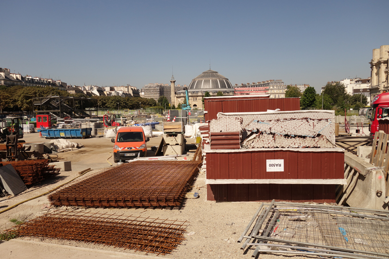 Travaux aux Forum des Halles en Août 2016