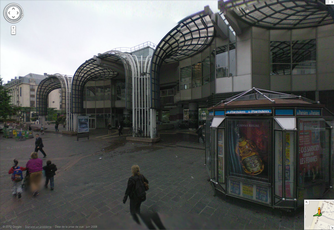 L'ancien Forum des Halles dans Google Map