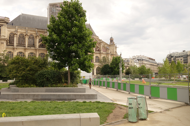 Travaux des jardins du Forum des Halles