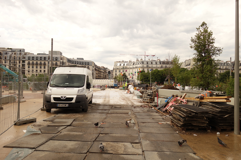 Travaux des jardins du Forum des Halles