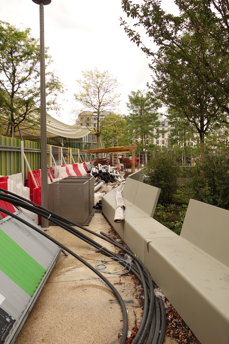 Travaux des jardins du Forum des Halles