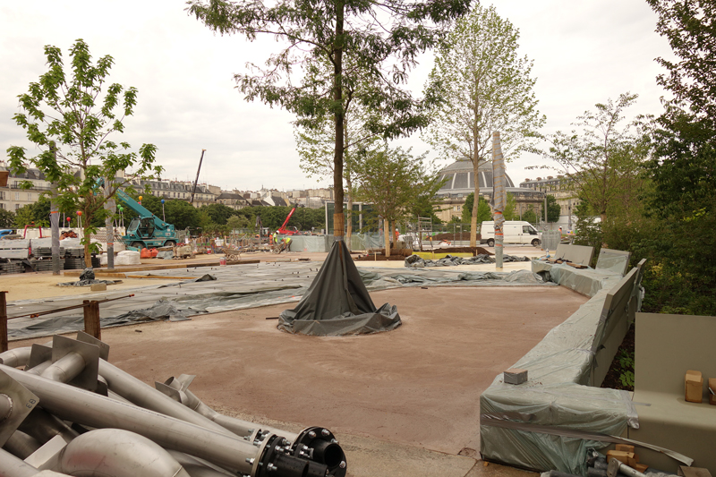 Travaux des jardins du Forum des Halles