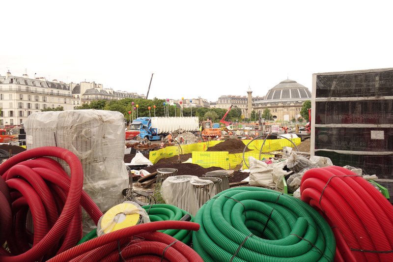 Travaux des jardins du Forum des Halles