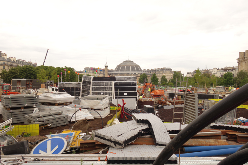 Travaux des jardins du Forum des Halles