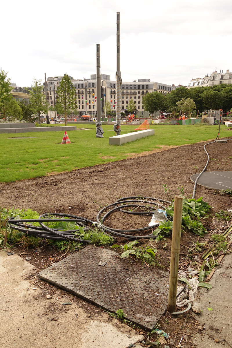 Travaux des jardins du Forum des Halles