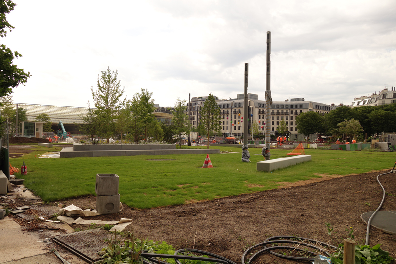 Travaux des jardins du Forum des Halles